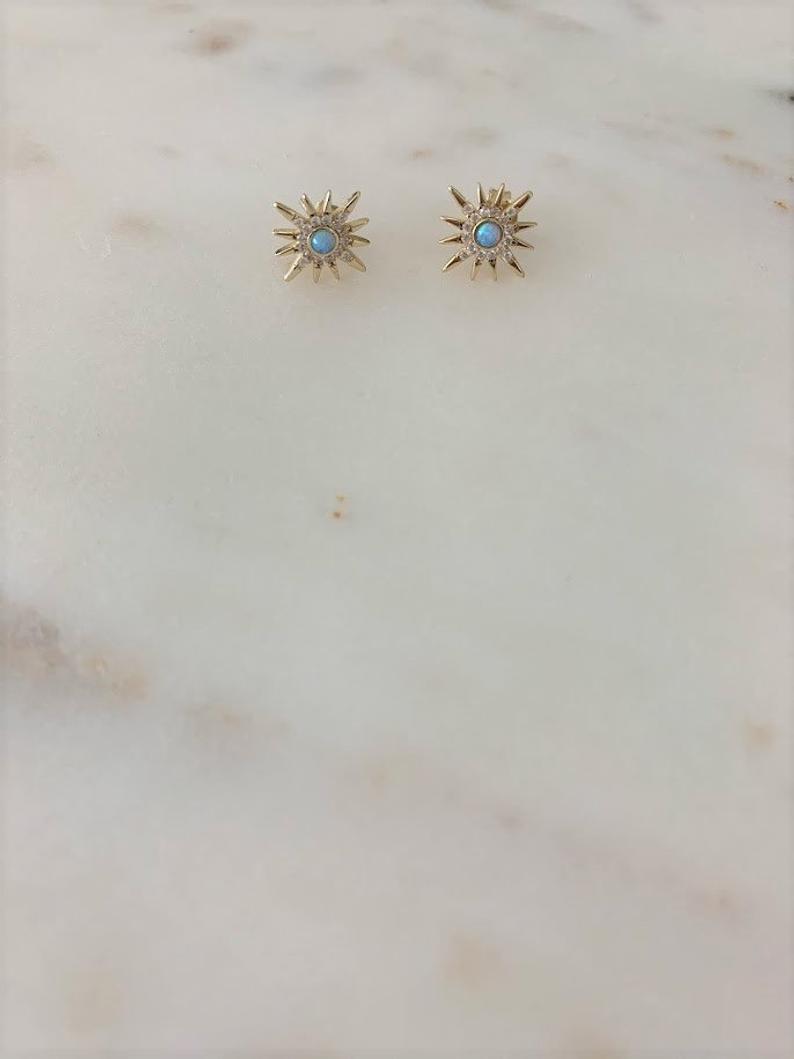 Sun Earrings in Gold Vermeil and Sterling Silver