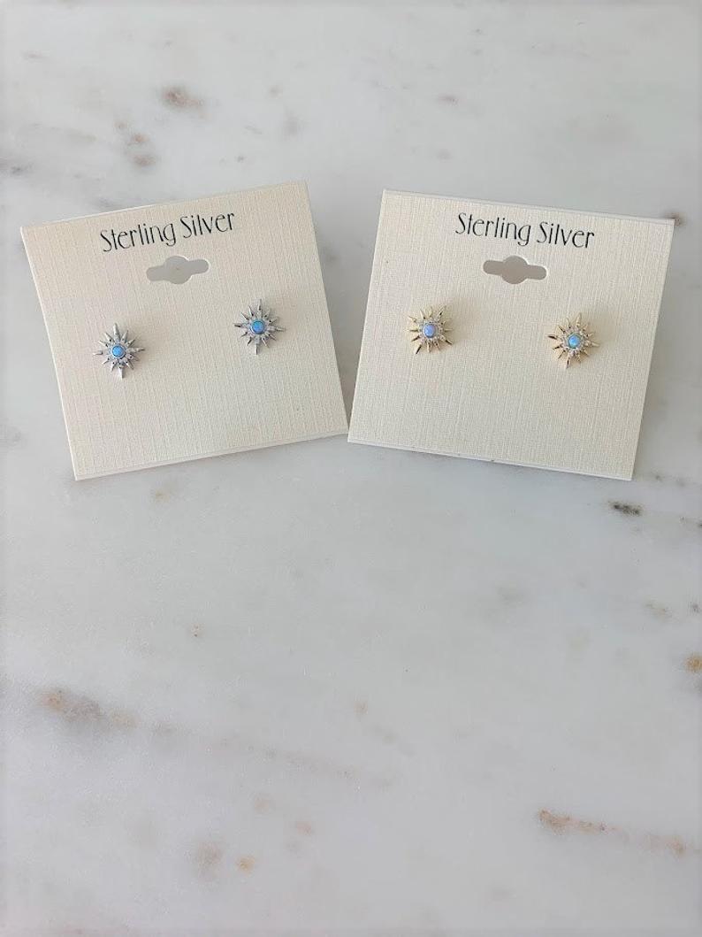 Sun Earrings in Gold Vermeil and Sterling Silver