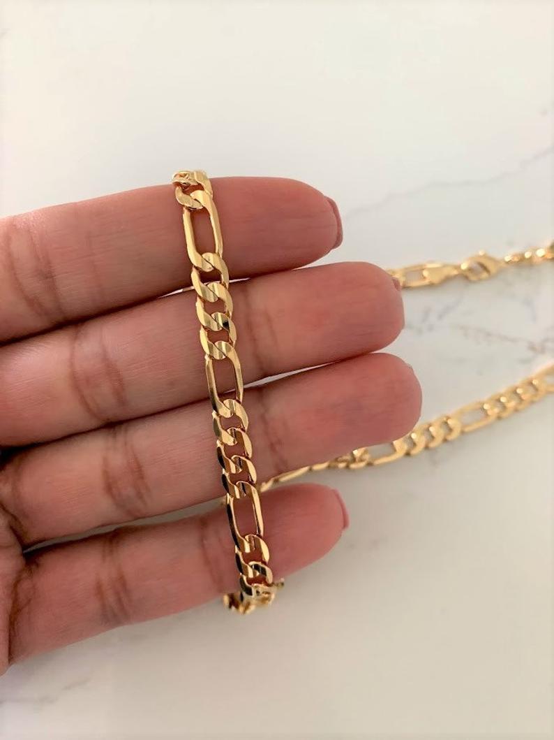 6MM Figaro Chain Necklace | Gold-filled