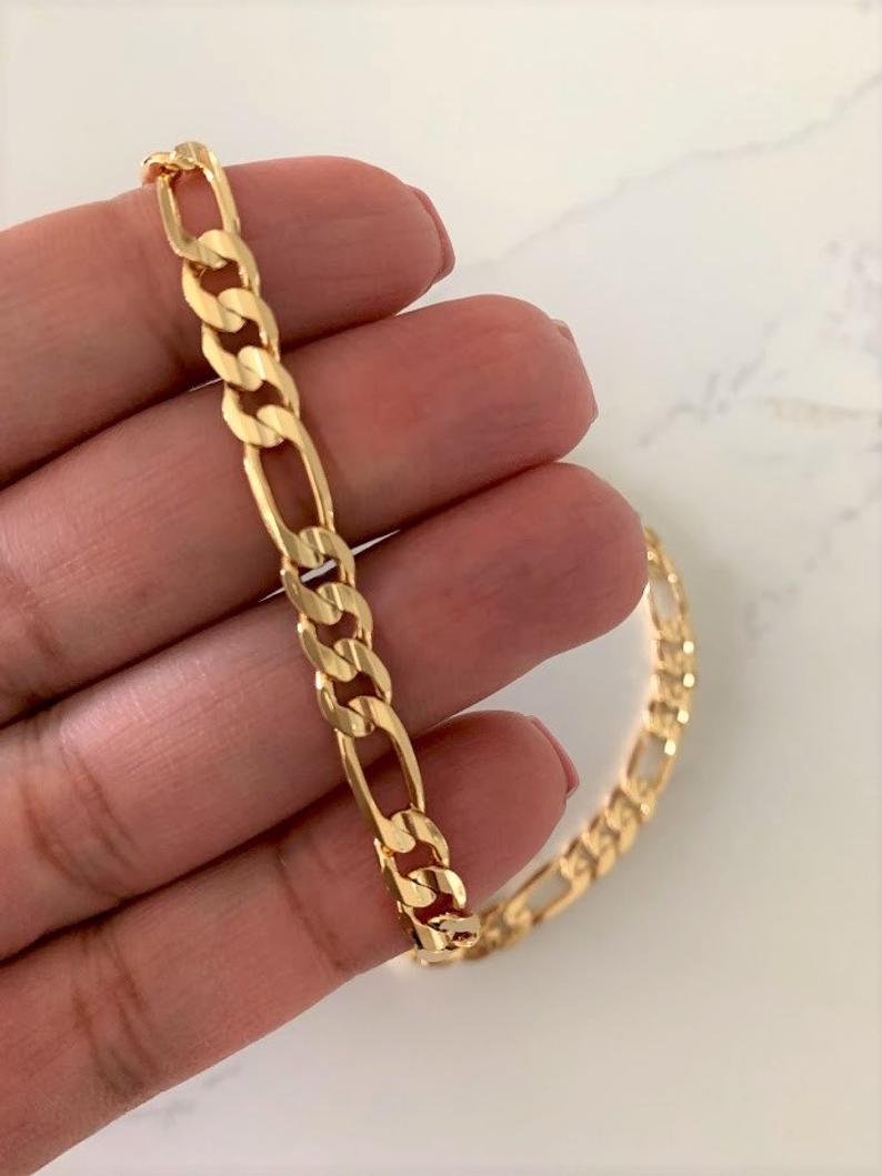 6MM Figaro Chain Necklace | Gold-filled