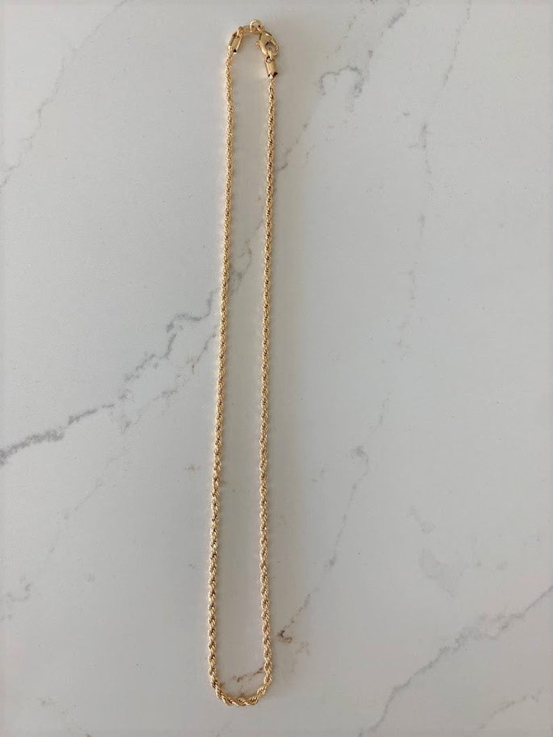 2MM Gold-Filled Rope Necklace