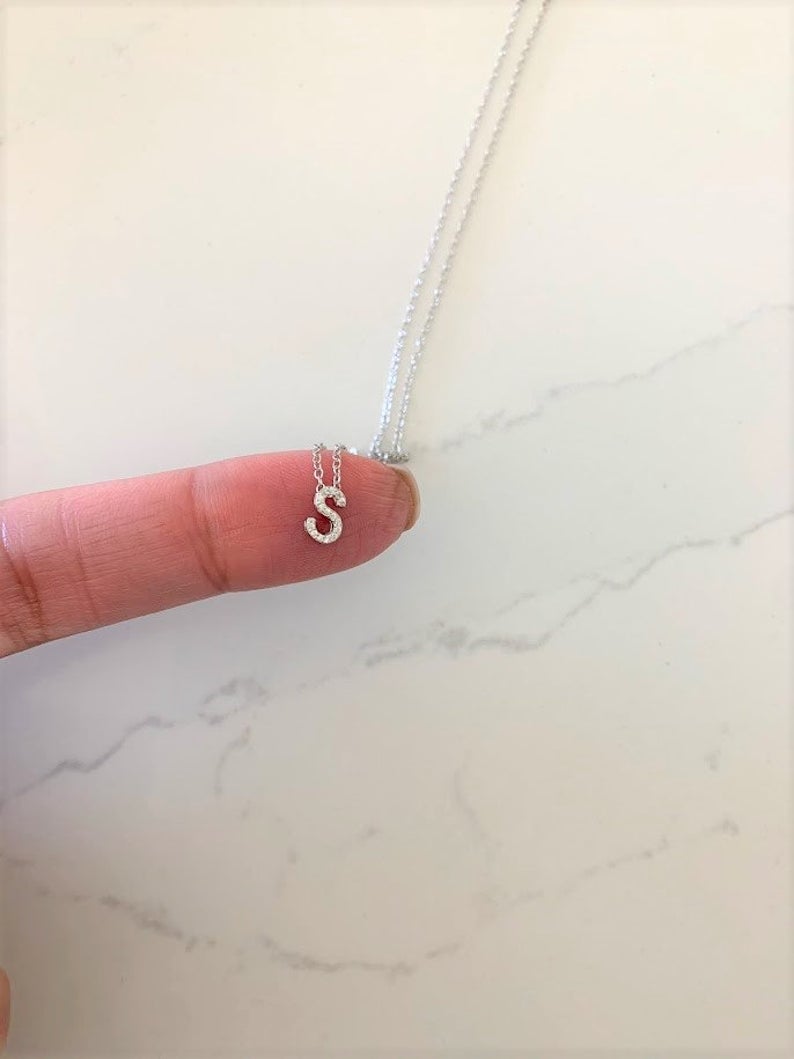 Top Seller: Pave Initial Necklace | Initial Necklace | Letter Chain