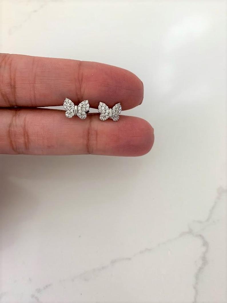 9MM Pave Butterflies in Sterling Silver