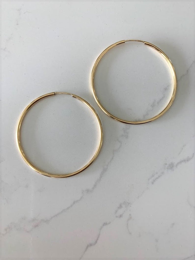 45MM Thin Hoops in Gold-Filled