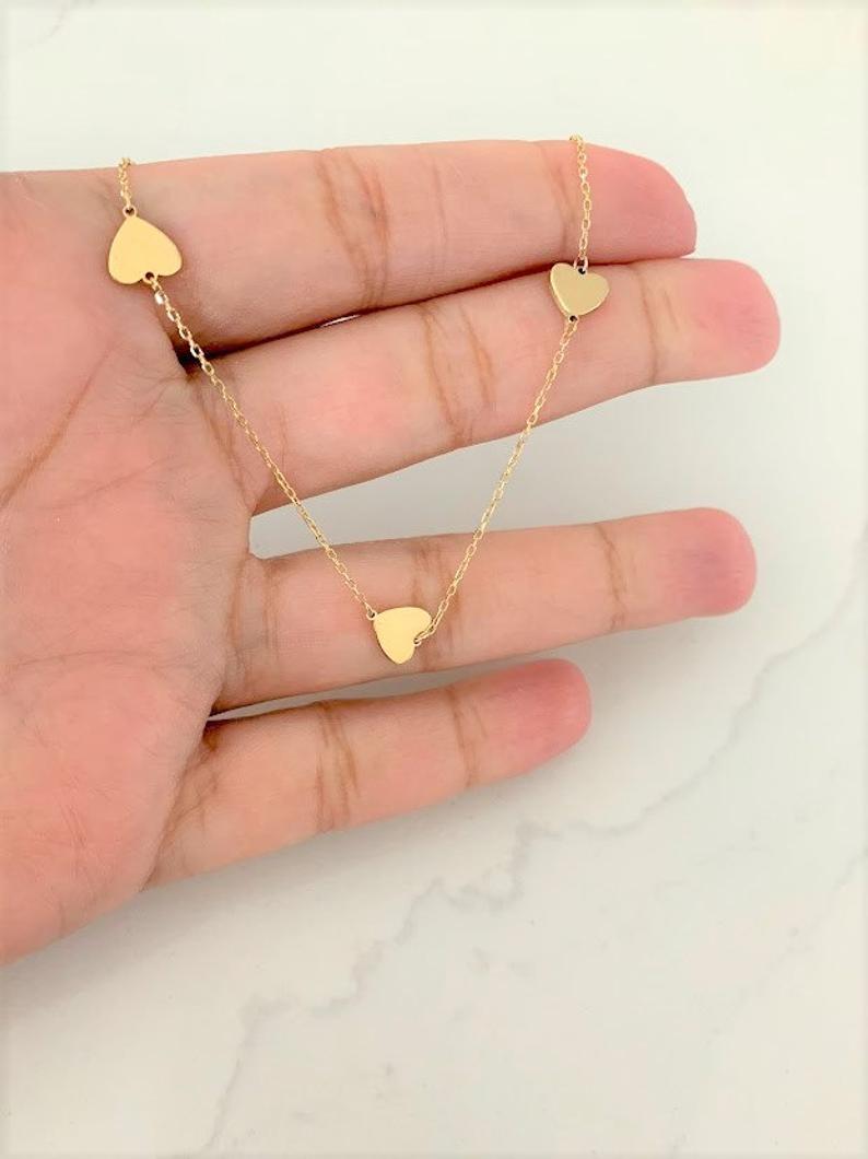 925 Sterling Silver Heart Choker Necklace