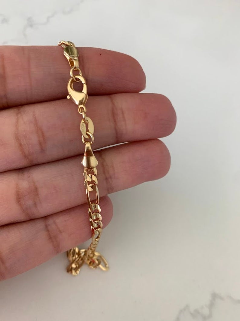 4MM Gold-Filled Figaro Bracelet