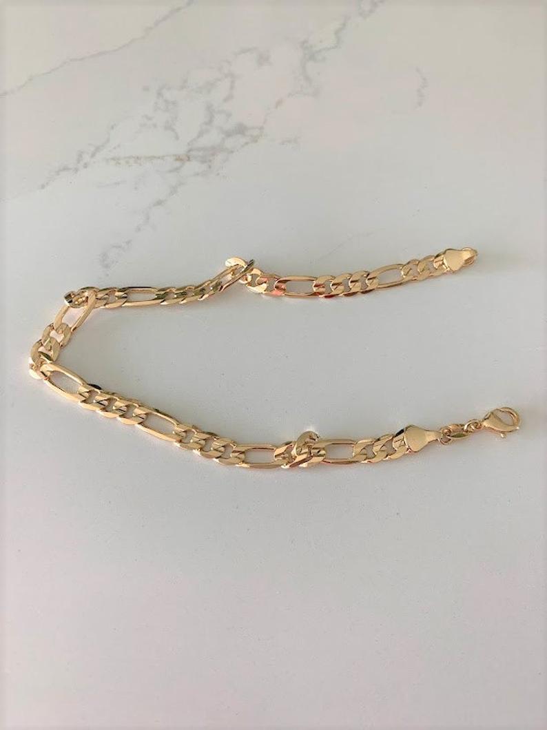 6MM Gold-filled Figaro Anklet