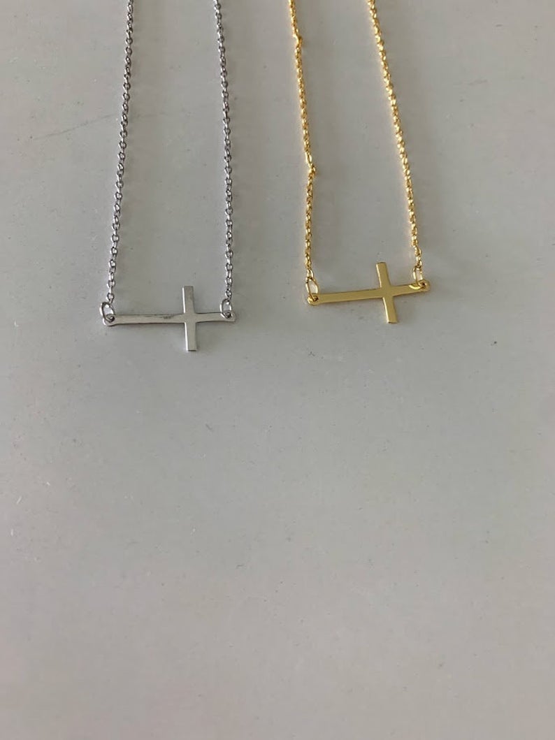 925 Sterling Silver Dainty Cross Necklace