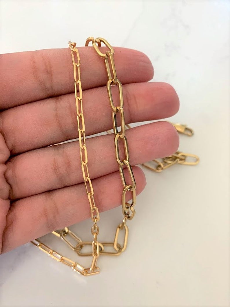 Matte Finish Layering Paperclip Necklace