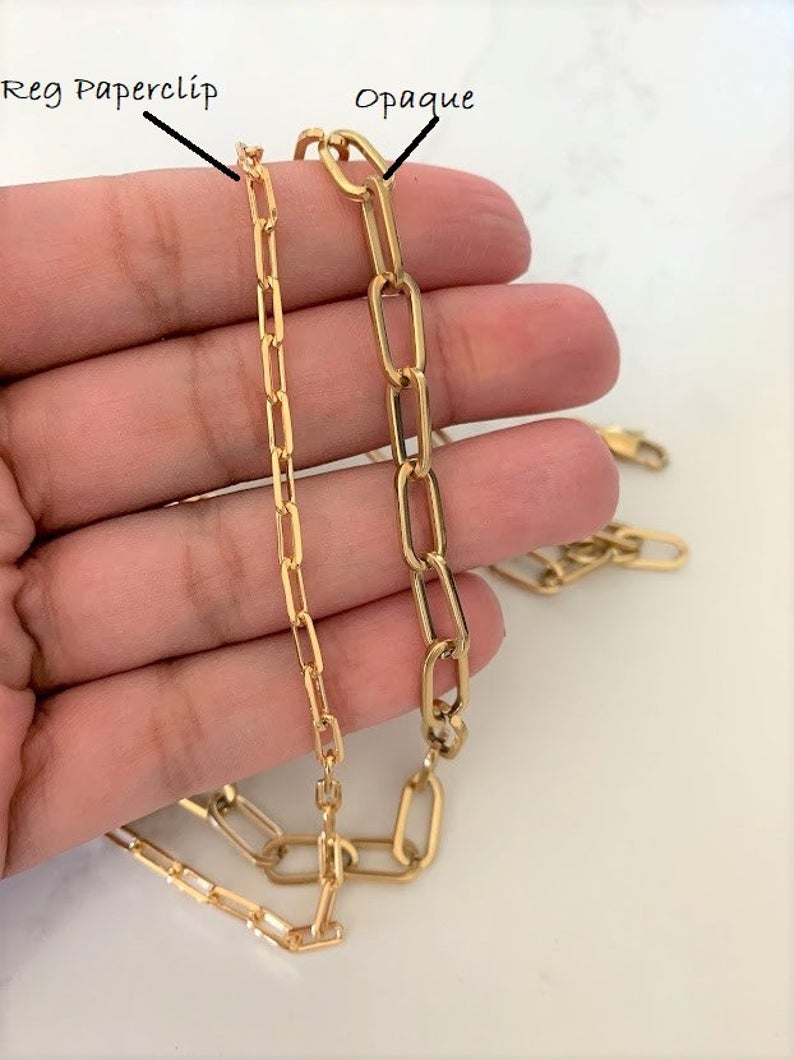 Matte Finish Layering Paperclip Necklace