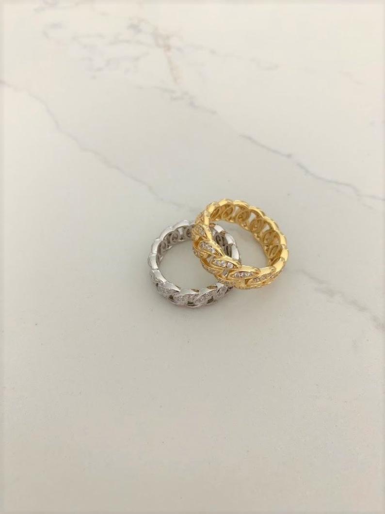 Sterling Silver Cuban Link Ring