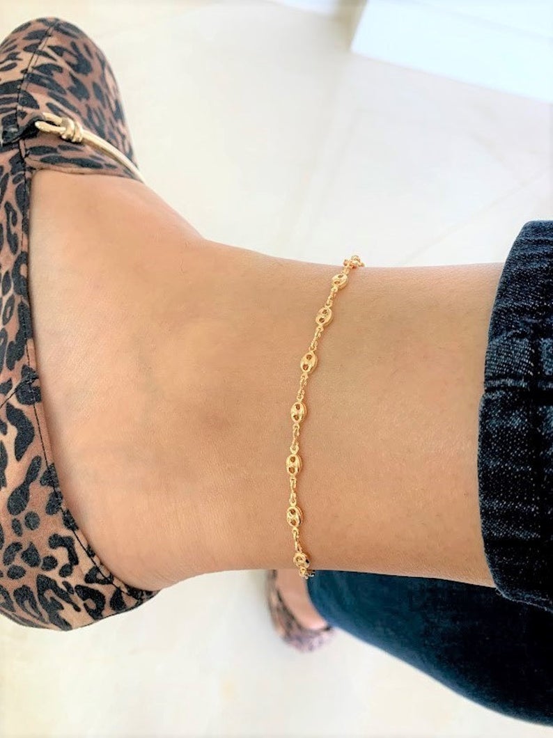 4MM Mariner Style Gold Anklet | Gold-filled
