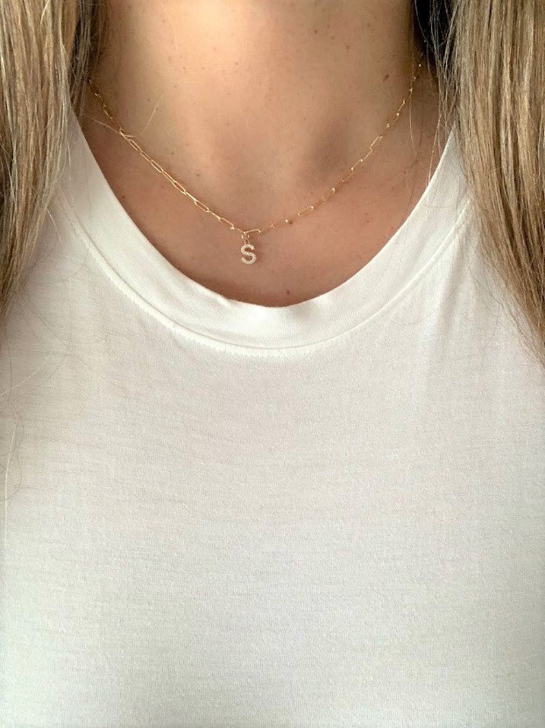 1.8MM Solid 14K Gold Triangle Paperclip Chain
