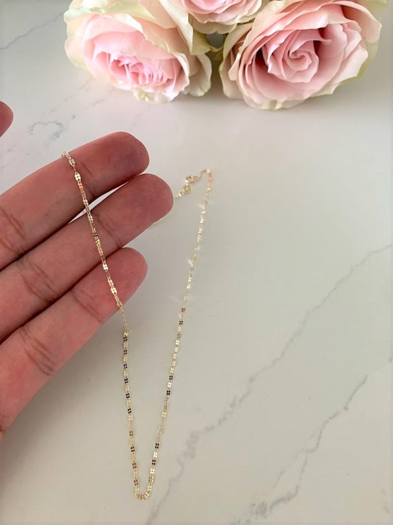 14K Yellow Gold Mirror Chain | Best Seller