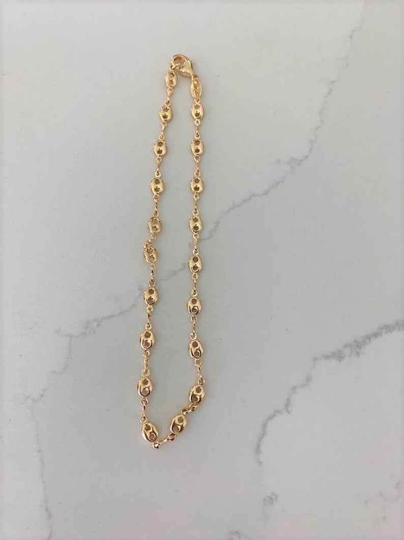 4MM Mariner Style Gold Anklet | Gold-filled