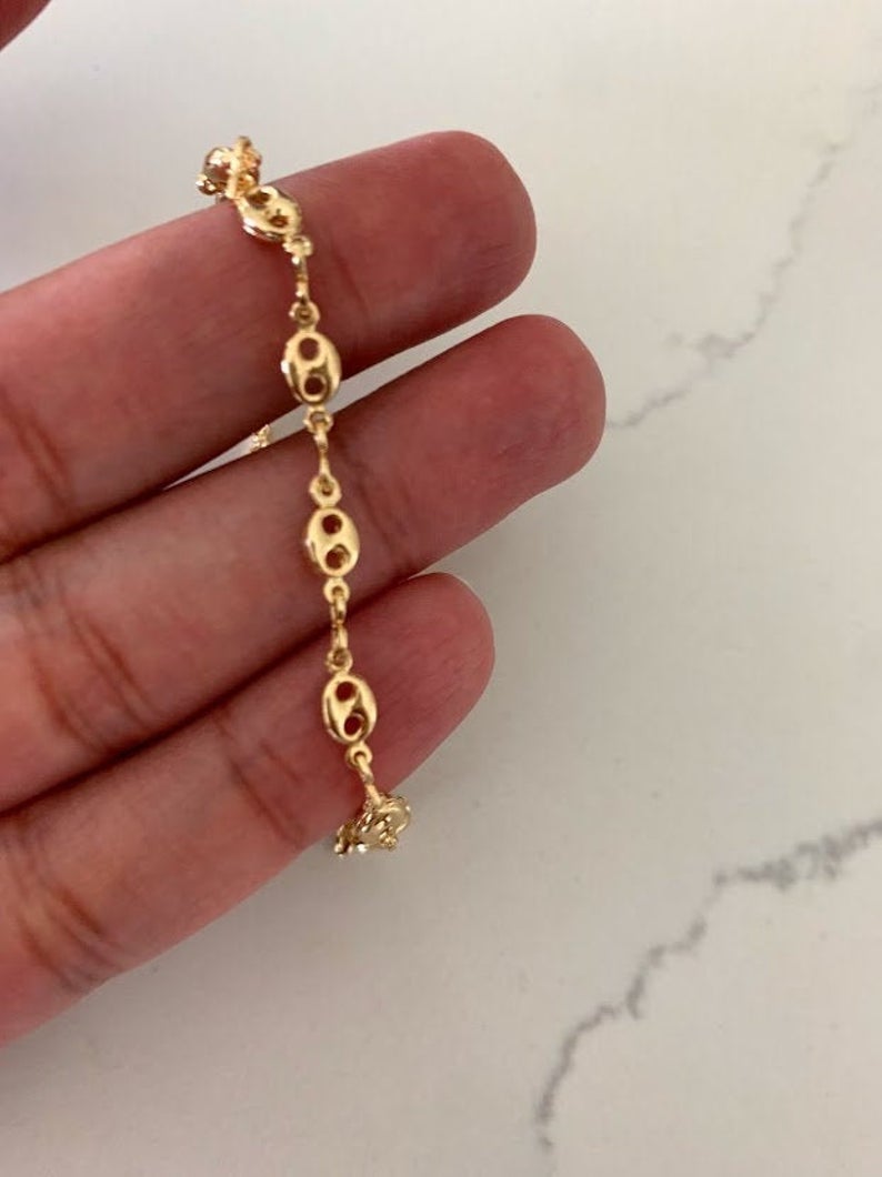4MM Mariner Style Gold Anklet | Gold-filled