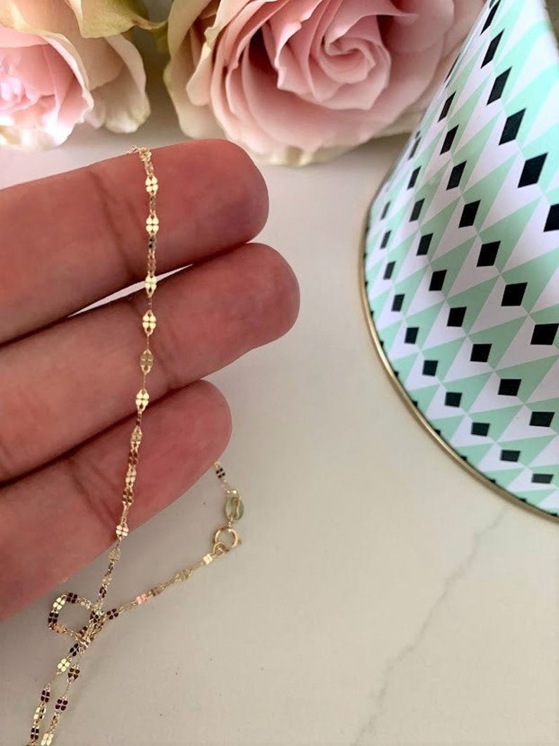 14K Yellow Gold Mirror Chain | Best Seller