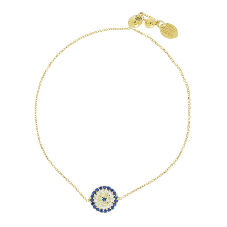 Evil Eye Bracelet in Sterling Silver