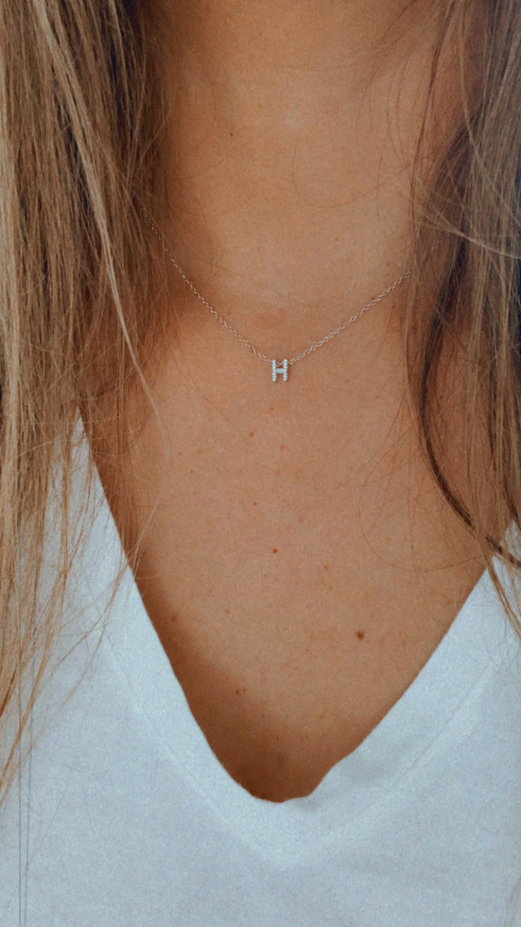 Top Seller: Pave Initial Necklace | Initial Necklace | Letter Chain