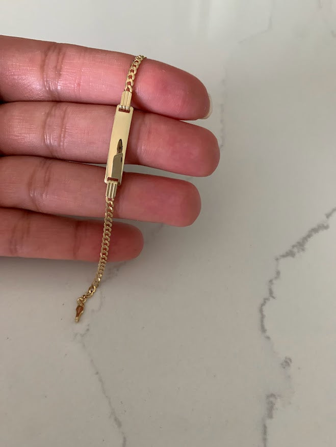 21K Adjustable Kid's Gold Ring Bracelet