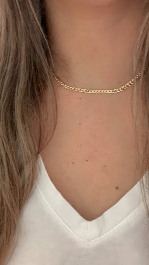 14K Gold 3.6 MM Cuban Concave Open Light Link Chain, SOLID GOLD