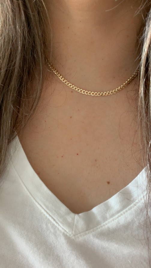 14K Gold 3.6 MM Cuban Concave Open Light Link Chain, SOLID GOLD