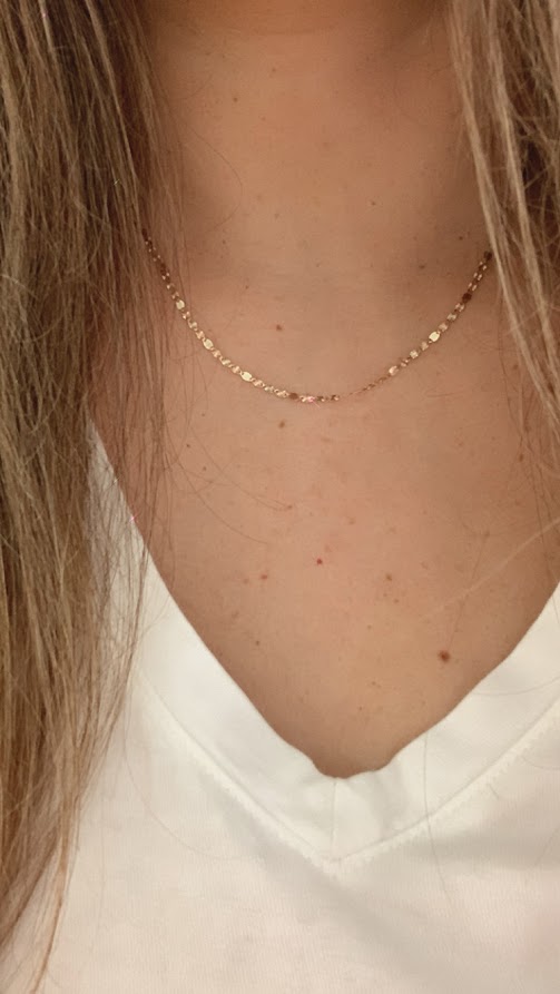 Solid 14K Tricolor Gold Chain, 2.1MM Flat Valentino DC Chain  BEST SELLER