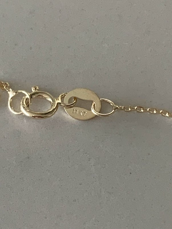 14K Yellow Gold 0.9mm Angle Cut Oval Rolo 025 Chain, Gold Chain, Dainty Everyday Chain , Shiny Gold Chain, 14K Gold Choker, Real Gold