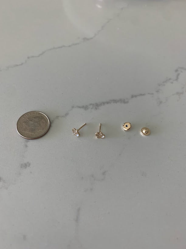 14K Gold Tiny Hamsa Earrings, Mother Pearl Earrings, Minimalist Earrings, Everyday Earrings, Dainty Earrings, 14K Gold Earrings, Hamsa