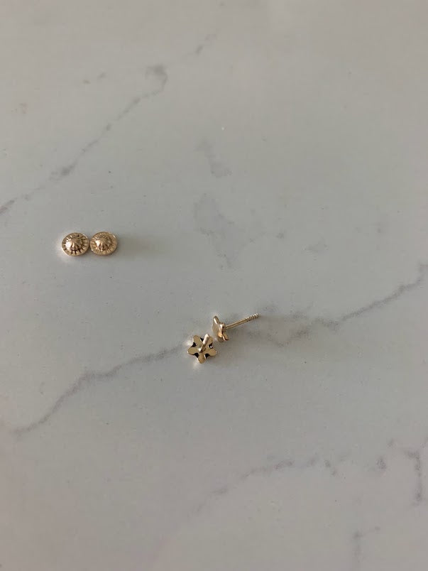14K Gold 5MM Star Studs Earrings, Star Earrings, Gold Studs, Celestial Earrings, 14K Gold Earrings