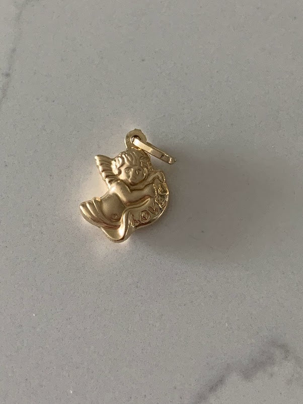 14K Solid Gold Angel Pendant | Yellow Gold Pendant | Angel Pendant | 14K Gold Pendant