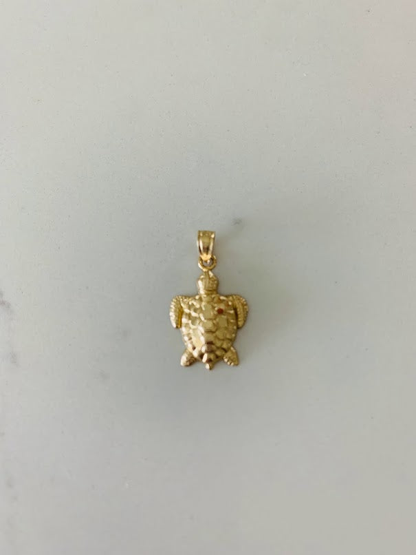14K Solid Gold Turtle Pendant | Yellow Gold Turtle Pendant | Turtle Pendant | 14K Solid Gold Pendant