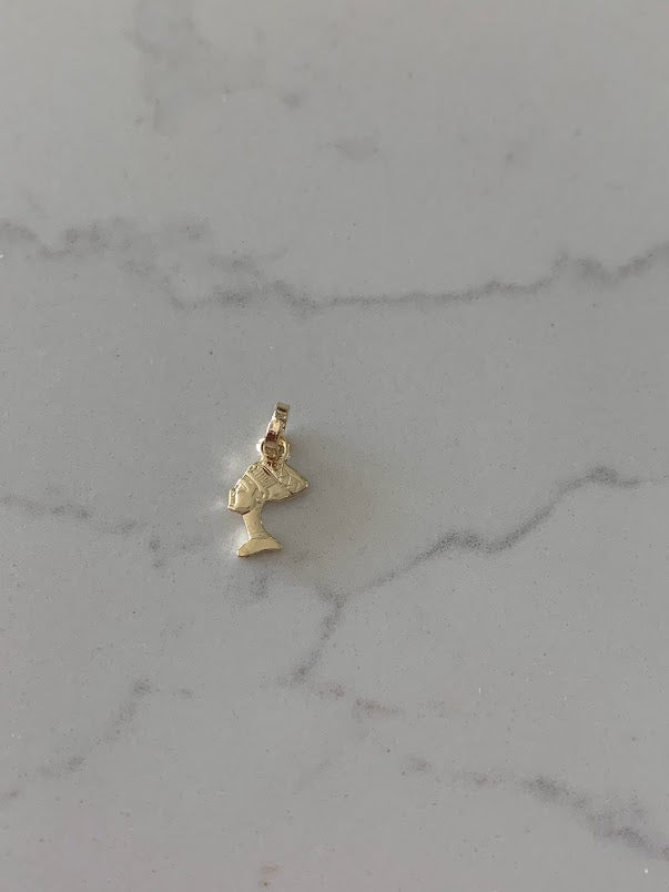 14K Solid Gold Nefertiti Pendant | Yellow Gold Nefertiti Pendant | Nefertiti Pendant | 14K Solid Gold Pendant | Egyptian Queen Pendant