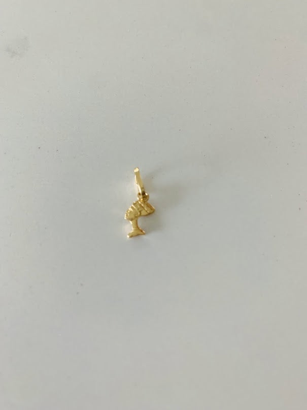 14K Solid Gold Nefertiti Pendant | Yellow Gold Nefertiti Pendant | Nefertiti Pendant | 14K Solid Gold Pendant | Egyptian Queen Pendant