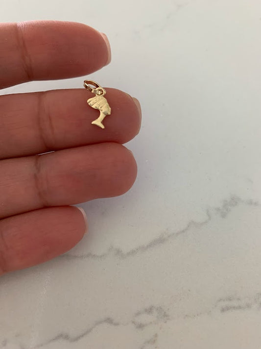 14K Solid Gold Nefertiti Pendant | Yellow Gold Nefertiti Pendant | Nefertiti Pendant | 14K Solid Gold Pendant | Egyptian Queen Pendant