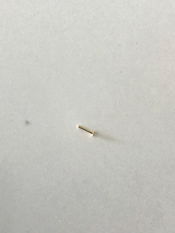14K Yellow Gold, Star Nose Stud, Yellow Gold Nose Stud, Bone Nose Stud