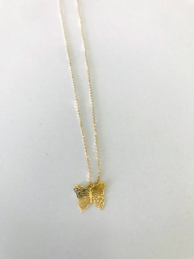 18K Gold Dipped Teeny Tiny Butterfly Necklace – SP Inc.