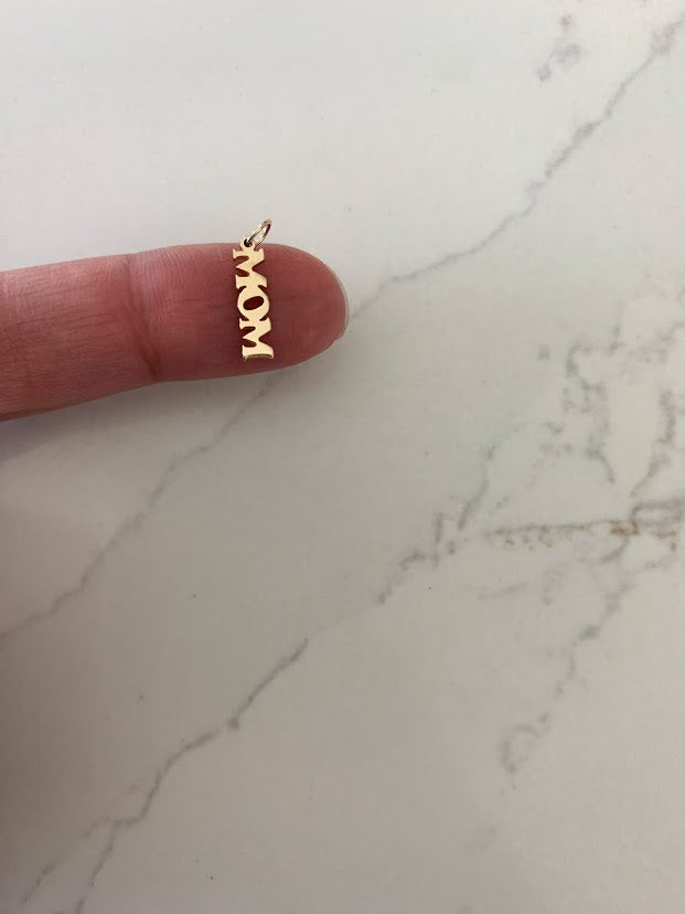 4MM 14K Solid Gold Name/Word Pendant | Personalized Pendant
