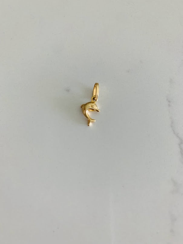 14K Gold Dolphin Pendant | Yellow Gold Dolphin Pendant | Dolphin Pendant | 14K Gold Pendant