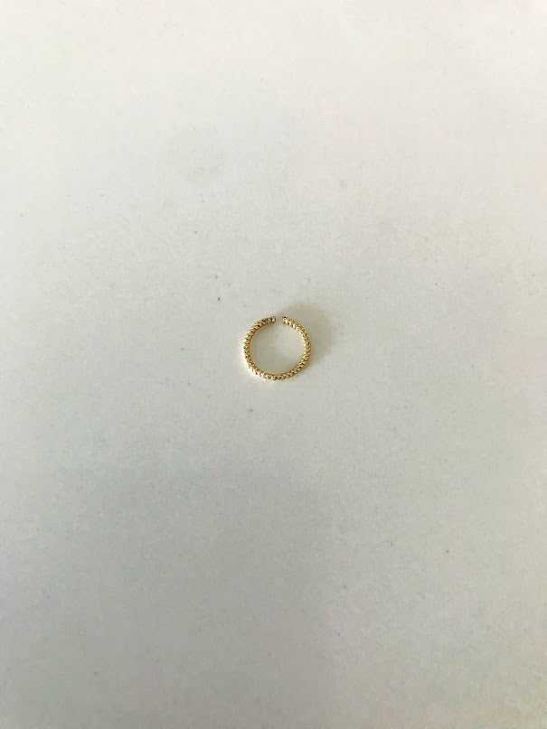 14K Yellow Gold, Open Hoop with design Nose Ring, Yellow Gold Nose Ring, Hoop Nose Ring
