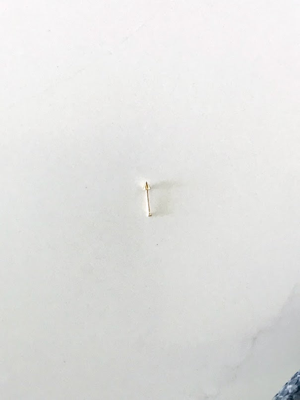 14K Yellow Gold, Pointy Nose Stud, Yellow Gold Nose Stud, Bone Nose Stud