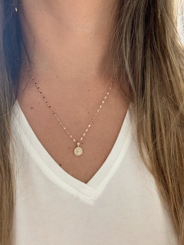 10MM 14K Solid Gold Saint Benedict | Two Tone or White Gold Religious Pendant | Saint Benedict Pendant | Two TONE 14K Solid Gold Pendant