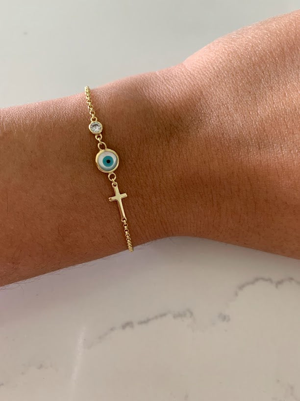 Guardian Eye Bracelet in Sterling Silver
