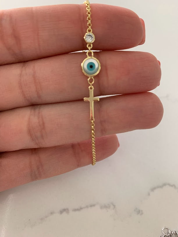 Guardian Eye Bracelet in Sterling Silver