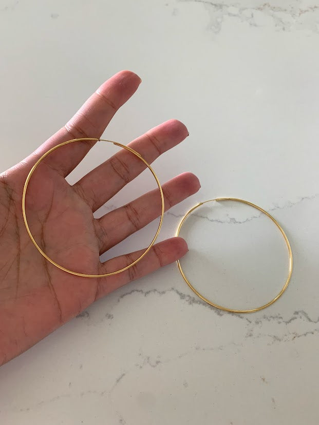 Large 75MM Thin Hoops