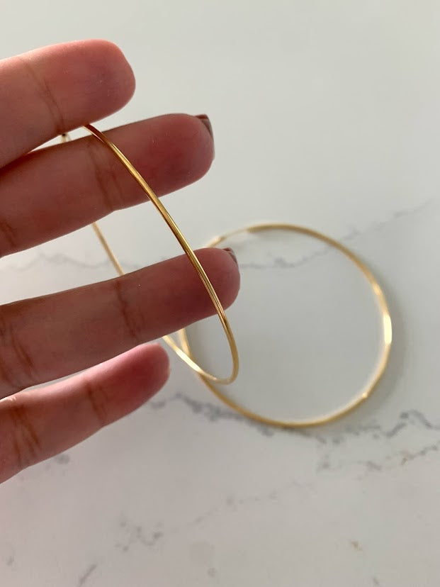 Large 75MM Thin Hoops