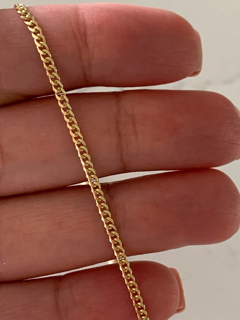 2.2MM 14K Gold SOLID Miami Cuban Link Chain | 14K Gold Curb Link Chain | Layering Gold Chain | SOLID GOLD