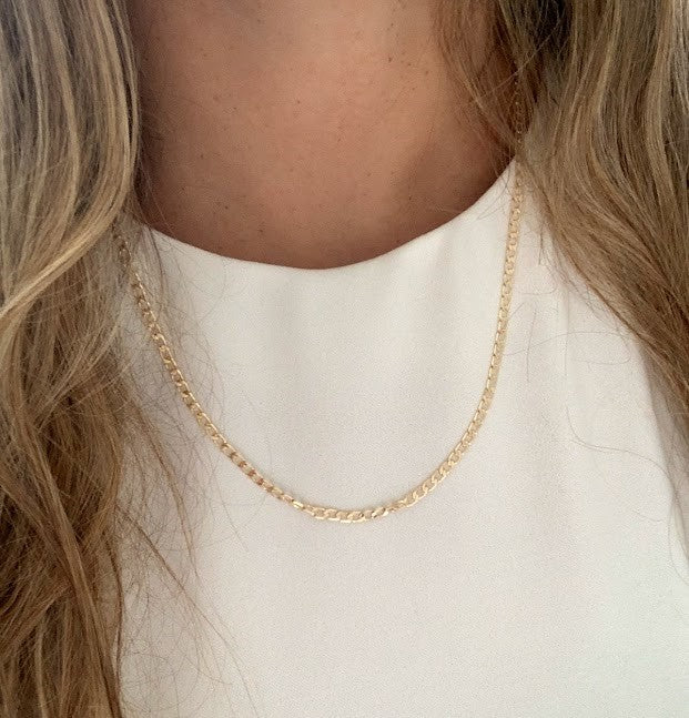 4MM Gold-Filled Cuban Link Necklace | Cuban Necklace | Gold Filled