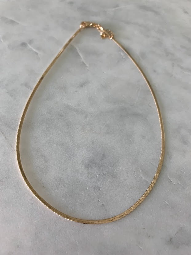2MM Gold-Filled Herringbone Necklace | Herringbone Necklace | Snake Chain Necklace