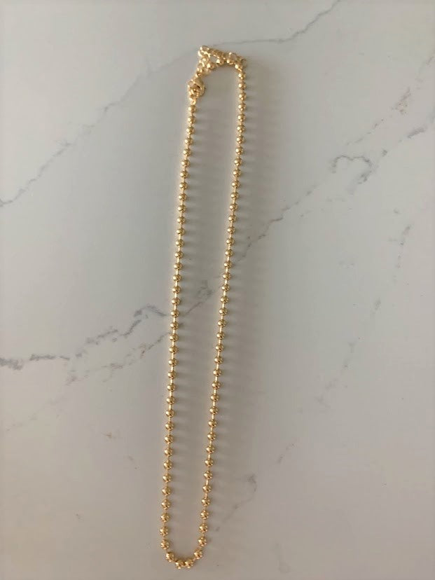 3MM Beaded Gold-filled Necklace